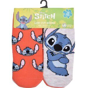 Disney Stitch Women's 10 Pack Low Cut Socks Size 4-10 Cute Cartoon NWT